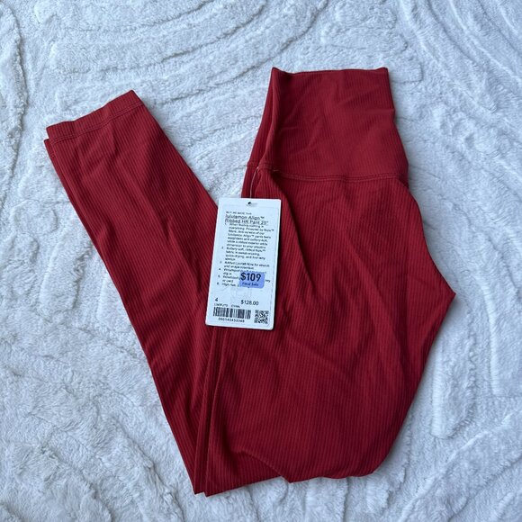 Lululemon Align™ Ribbed HR Pant 25” — Cayenne Red (4) - Picture 1 of 5